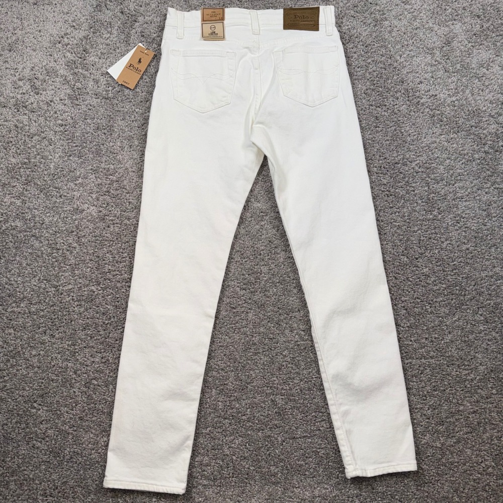 Polo Ralph Lauren Sullivan Slim Stretch 5 Pocket Jeans White Boys 14 NEW - Picture 9 of 12